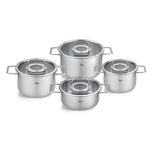 Fissler Pure collection pannenset met glazen deksel 4 delig