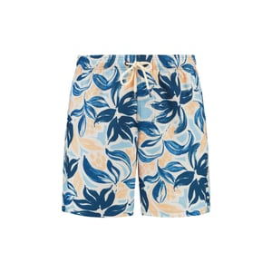 Shiwi Heren zwemshort mike 7" gebloemde print blauw/oranje
