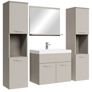 Badplaats Badkamermeubel set montreal xl 60 x 35 cm beige badmeubel met