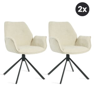 Multifurn 2x eetkamerstoel lenny stof