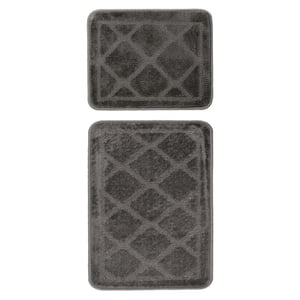 Muratap Bari badmat / toiletmat badkamer set 2-delig wasbaar anti-slip -