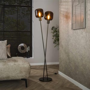 Hoyz vloerlamp bronza 2-lichts sienna brown