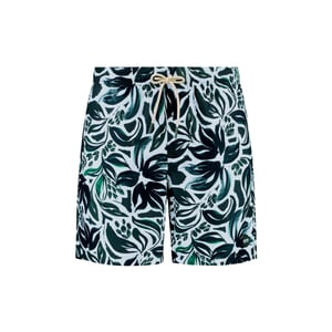 Shiwi Heren zwemshort mike 7" gebloemde print groen/wit