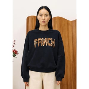 FRNCH Lime sweater opdruk