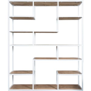 Home67 Vakkenkast huub wit 210 x 145 cm roomdivider