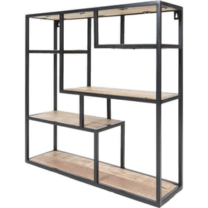 Home67 Wandkast huub hout 73 x 73 x 21 cm