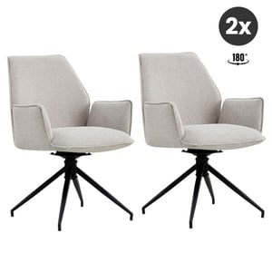 Multifurn 2x collectables jill eetkamerstoel linnen (set van 2)