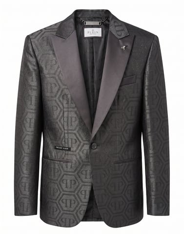 Jacquard Blazer Regular Fit Monogram