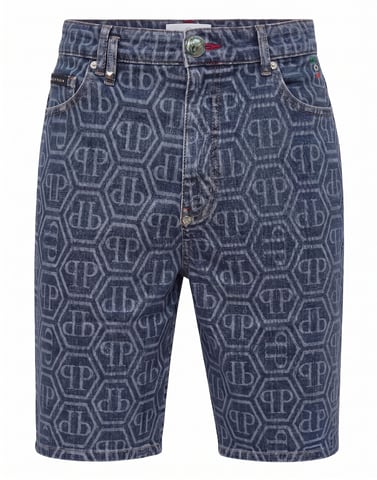Denim Shorts Fermentera Monogram
