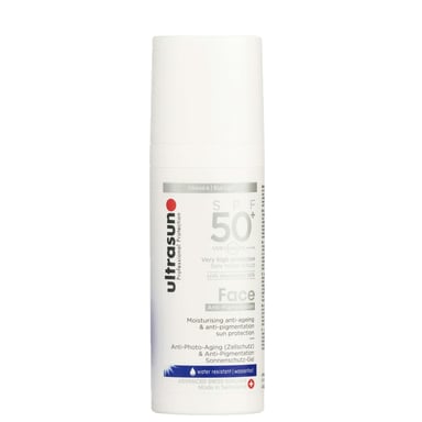 Ultrasun gezichtscrème met hydraterende werking, anti-aging en anti-pigmentatie SPF50+
