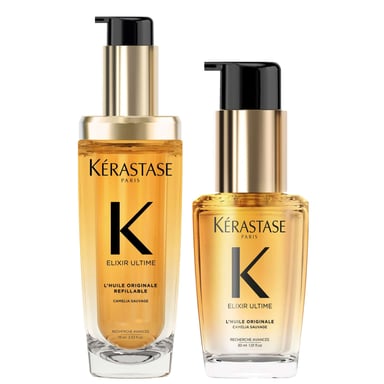 Kérastase Elixir Ultime L'Huile Originale Duo — Navulverpakking van 75 ml + reisformaat van 30 ml voor alle haartypes