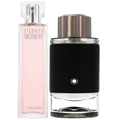 Calvin Klein en Montblanc Duo Set: Eternity Moment 100ml en Explorer 100ml Eau de Parfum