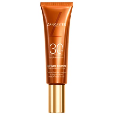 Lancaster Infinite Bronze getinte zonnebrandcrème SPF30 voor een medium/donkere huid