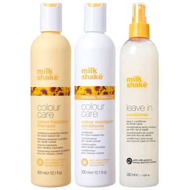 milk_shake Colour Care Trio: Kleurbehoudende shampoo 300 ml, conditioner 300 ml & leave-in conditioner 350 ml