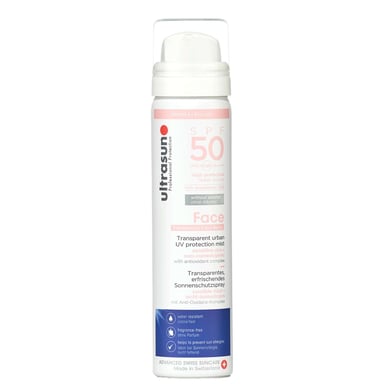 Ultrasun Gezichts- & Hoofdhuidmist SPF50 - Lichte UV-bescherming