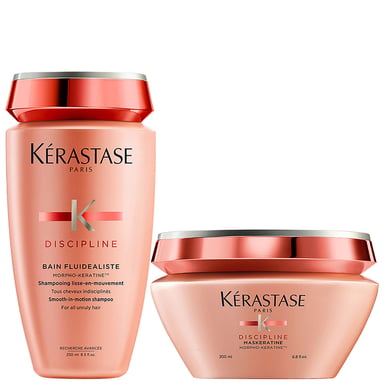 Kérastase Discipline Duo: Bain Fluidealiste 250ml & Maskeratine Anti-Frizz Masque 200ml
