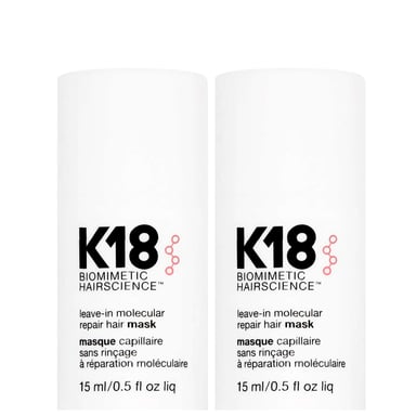 K18 Biomimetic Hairscience Duo: Leave-in Molecular Repair Haarmasker 15ml x 2