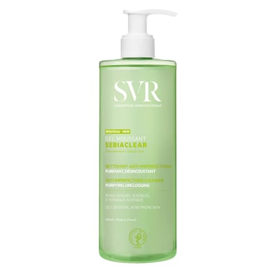 SVR Sebiaclear 400ml Foaming Salicylic Acid Cleanser for Oily Skin