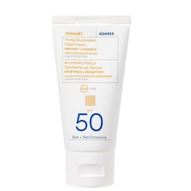 KORRES Yoghurt Getinte Zonnebrandcrème voor het Gezicht SPF50 - 50ml