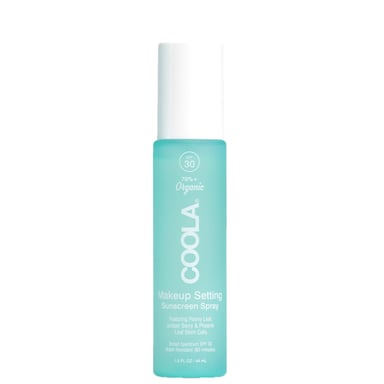 Coola Organic Face Sunscreen Spray SPF30 voor het fixeren van make-up