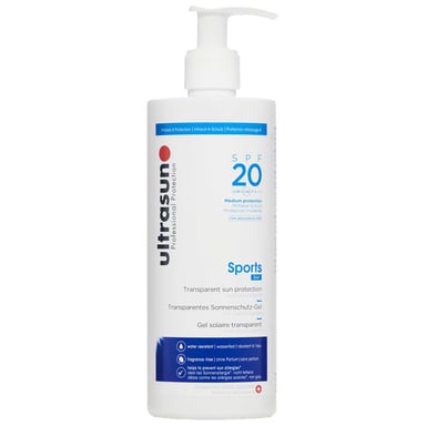Ultrasun Sports Formula SPF20 - Transparante zonnebeschermingsgel voor sporters