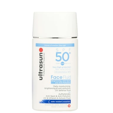 Ultrasun Face Fluid SPF 50+: Verhelderende, anti-vlekken en anti-vervuilingsbescherming 40 ml