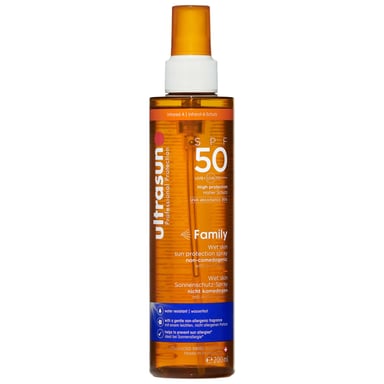 Ultrasun Family Wet Skin Spray SPF50 - Ultieme zonbescherming