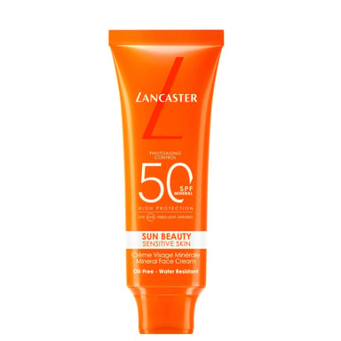 Lancaster Sun Beauty Minerale Gezichtscrème SPF50 voor de gevoelige huid - Ultieme UV-bescherming voor de gevoelige huid