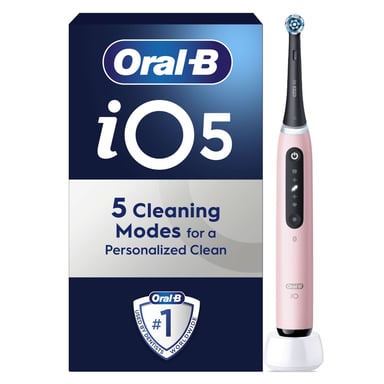 Oral-B iO 5 roze elektrische tandenborstel met AI-poetsherkenning en slimme druksensor