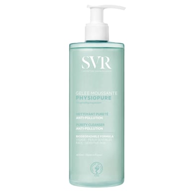 SVR Physiopure Foaming Wash-Off Gel 400ml for Balanced Skin Care