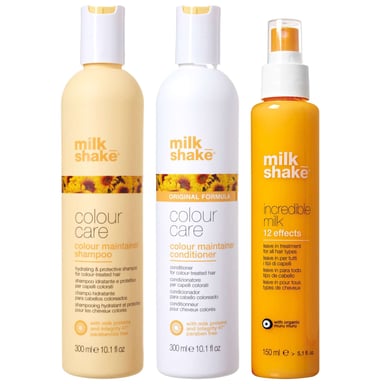 milk_shake Colour Care Trio: Kleurbehoudende shampoo 300 ml, conditioner 300 ml & Incredible Milk 150 ml