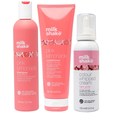 milk_shake Pink Lemonade Trio: Shampoo 300ml, Conditioner 250ml & Haarkleur Whipped Cream Light Pink 100ml