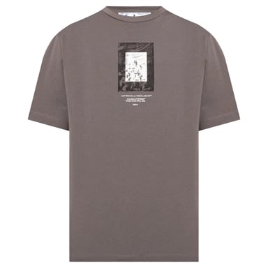 Off-White Paint Mirror Logo Slim Fit T-shirt, grå