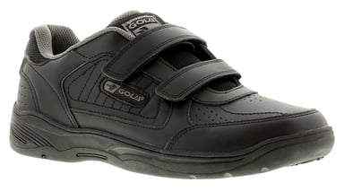 Gola belmont klittenband heren leren sneakers met brede pasvorm zwart