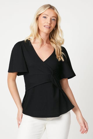 Angel Sleeve Knot Detail Top