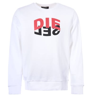 Diesel Reverse Logo White Sweater