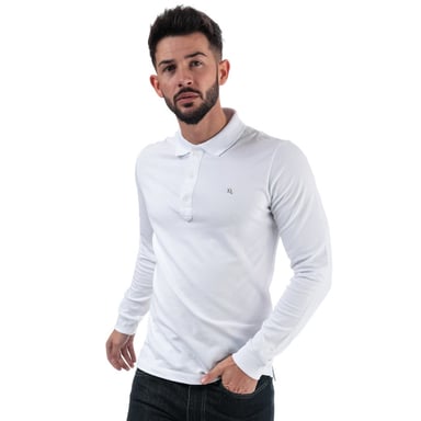 Men's Diesel T-Kalar Long A Rags Polo in White