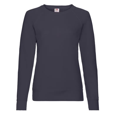 Fruit of the Loom Womens/Ladies Lightweight Lady Fit Raglan Sweatshirt (Deep Navy)