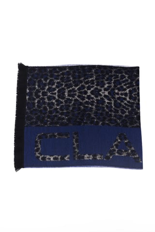 Cavalli Class Men's Blue Wool Scarf