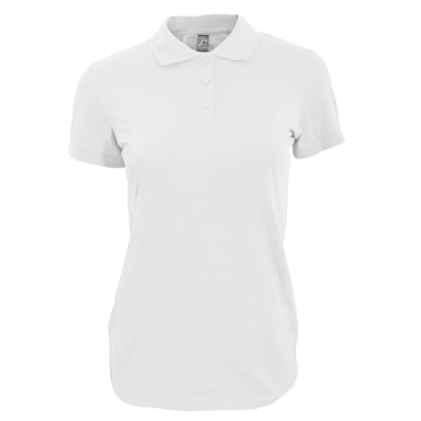 SOLS Womens/Ladies Perfect Pique Short Sleeve Polo Shirt (White)