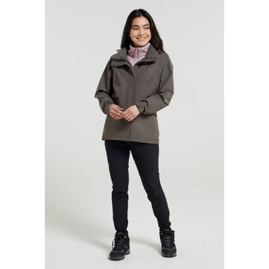 Mountain Warehouse Womens/Ladies Thunderstorm II 3 in 1 Waterproof Jacket (Khaki Green)