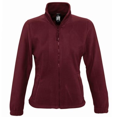 SOLS Womens/Ladies North Full Zip Fleece Jacket (Burgundy)