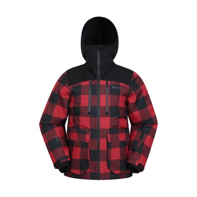 Mountain Warehouse Mens Drayton Waterproof Ski Jacket (Red/Black)