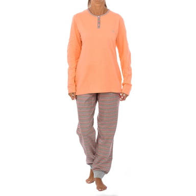 GEOMETRICAL ORANGE KL45187 women's winter pajamas