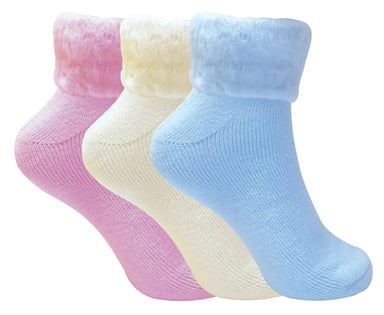 Kids/Childrens 4 Pack Thin Cotton Rich Xmas Christmas Socks 3 Sizes