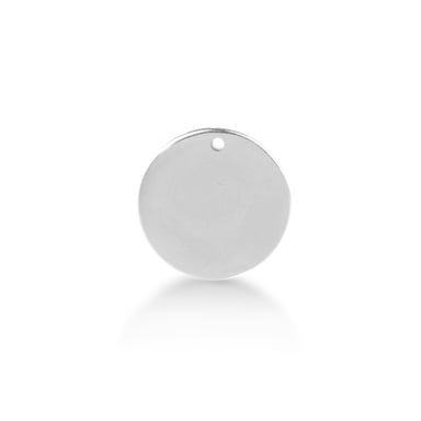 Rodio finished medal pendant