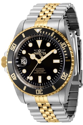 Invicta Pro Diver 43986 Heren Horloge - Waterdicht - Analoog - Automatisch Uurwerk - Roestvrij Staal met zwarte Wijzerplaat -42mm