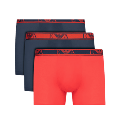Emporio Armani Men's 3 Pack Long Logo Boxer Briefs (Unlimited)