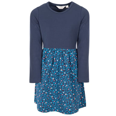 Trespass Childrens Girls Forgotten Floral Jersey Casual Dress (Navy)