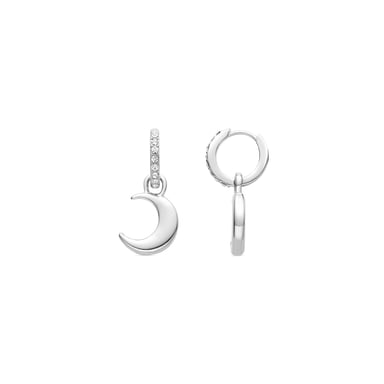 Luxenter Luna earrings,made of shiny zirconia,rhodium finish